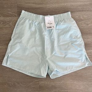 Djerf Avenue Breezy Shorts Green Stripe NEW